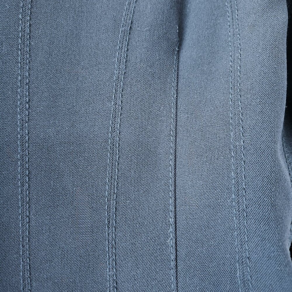 Structured Black Blazer With Triangle Stitch Deta… - image 8